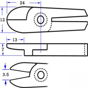 Size 3 ME Standard Air Nipper Blade
